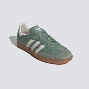 Adidas Green Sneakers with White Stripes